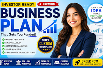 write an investor ready business plan with financial plan