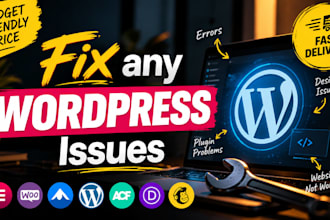 repair any kind of wordpress bug and elementor errors