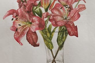 paint a watercolour flower