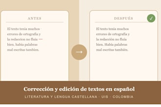 corregir, editar y resumir textos en español