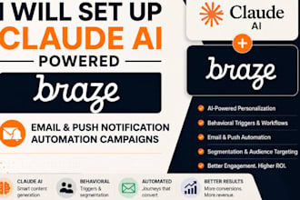 set up claude ai powered braze email and push notification automation campaigns