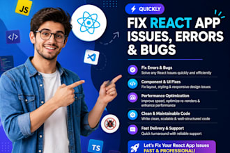 quickly fix react app issue errors and bugs