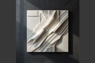 3d bas relief 3d wall art 3d voronoi sculpture 3d wall decor stl cnc engraving