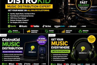 distribute your music via distrokid to spotify and apple music