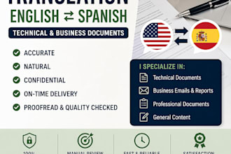 translate spanish to english and english to spanish technical documents