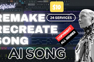 recreate or remake ai generated song, create ai song cover using your voice, ai