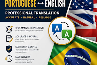 professional english and portuguese translator within just a few hours