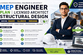 mep engineer plan license architect structural design in idaho illinois indiana