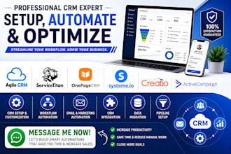 automate agile crm servicetitan onepagecrm systeme io servicem8 activecampaign