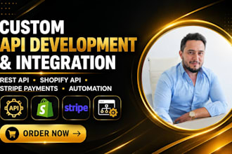 build custom rest API third party API shopify API and stripe payment integration