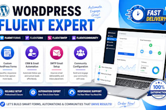 build wordpress form, fluent forms, fluent crm, fluent community and fluent smtp
