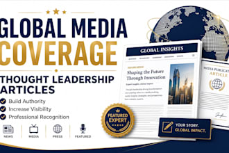 write publication ready article for global media coverage