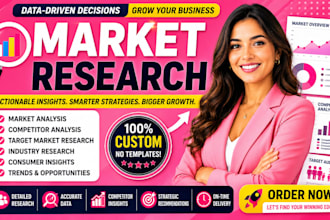 do professional market research, competitor analysis and insights