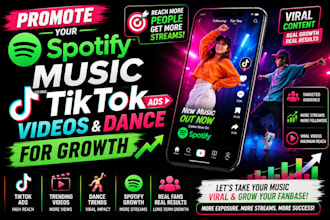 promote your spotify music using tiktok ads video dance for growth