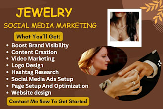be your jewelry social media marketing manager fashion brand, jewelry marketing