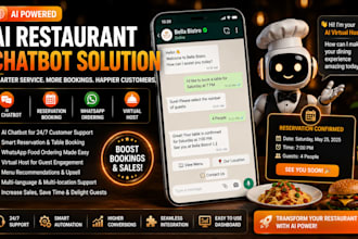 build ai restaurant chatbot reservation booking whatsapp ordering virtual host