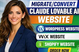 migrate claude ai code lovable to wordpress website design wix shopify migration