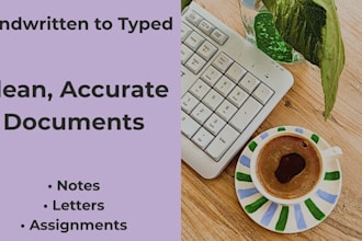 convert your handwritten notes into a typed document