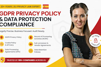 draft gdpr privacy policy and data protection compliance documents