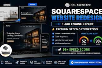 redesign squarespace website using fluid engine for premium speed optimization