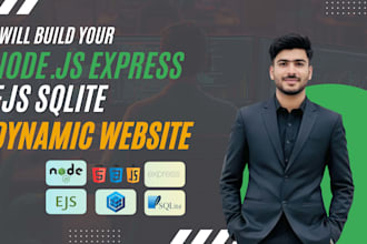 build your nodejs express ejs sqlite dynamic website project
