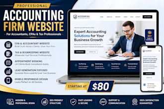 design accounting firm website accountant CPA bookkeeping tax website