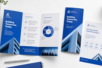 design a professional leaflet, flyer, and trifold brochure or redesign work