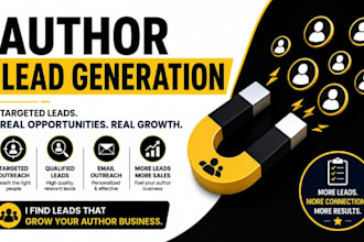 do author lead generation, lead research and targeted contact list building