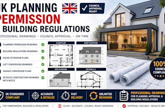 prepare council ready UK planning and building control drawings