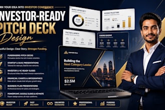 design a professional investor ready pitch deck for funding