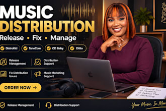 music distribution, music marketing, music manager and fix distribution issues