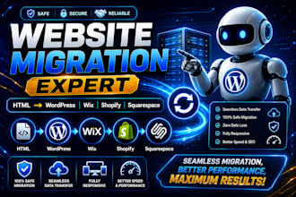 migrate claude code HTML website to wordpress wix shopify framer site migration