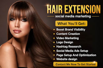 be your hair extension social media manager hair salon, beauty salon marketing
