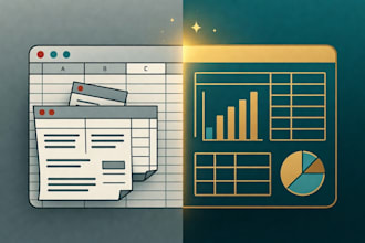 build a custom excel or google sheets dashboard, tracker, or cleanup