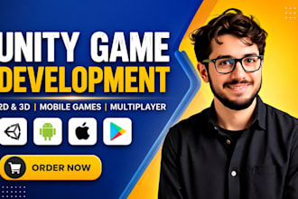 do unity game development for your 2d 3d android game or mobile game