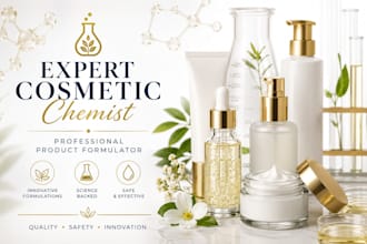 be your cosmetics formulation chemist and cosmetic formulator