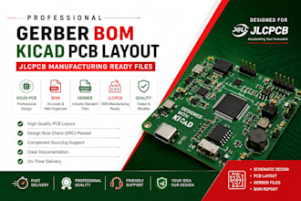 design gerber bom kicad pcb layout jlcpcb manufacturing ready files