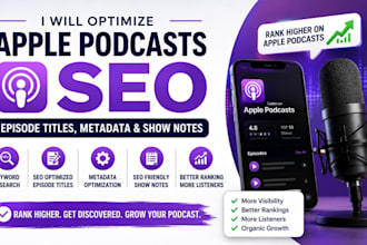 optimize apple podcasts SEO, episode titles, metadata and show notes