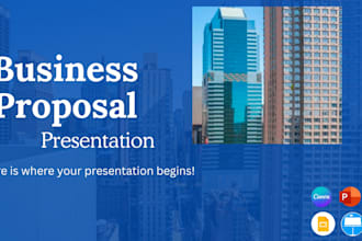 design business proposal presentation for sales and marketing agencies