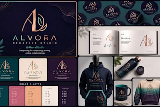 do custom branding kit, brand identity guideline, brand style corporate identity