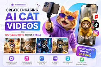 create engaging ai cat videos for youtube shorts, tiktok, and reels