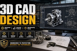 create 3d product design, cad modelling and prototype for manufacturing