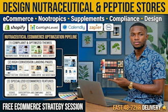 design nutraceutical store nootropic website supplement peptide website