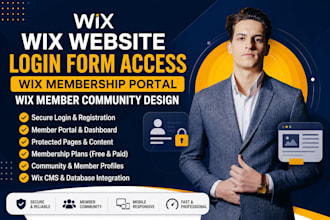 wix website login form access,wix membership portal,wix member community design