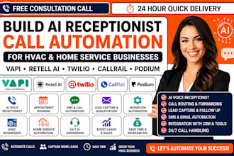 build vapi retell ai twilio callrail podium hvac ai receptionist call automation