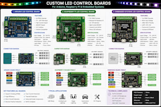 create custom led control boards for arduino, raspberry pi, and embedded systems