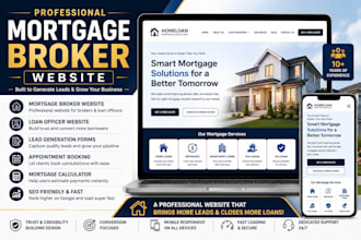 design mortgage broker website mortgage company loan officer website