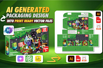 convert ai packaging designs to print ready vectors for ecommerce brands