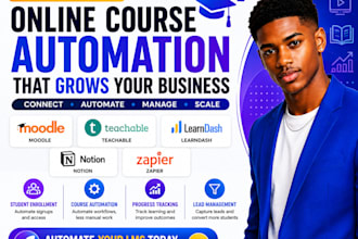 moodle teachable ai automation learndash notion zapier course leads integrations