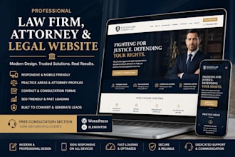design law firm website, attorney, or legal website